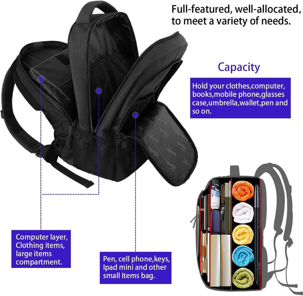 MATEIN Business Laptop Backpack, 15.6 Inch Travel Work Bag for Men Women