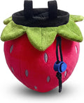Strawberry Chalk Bag Rock Climbing Chalk Bag Suitable Bouldering Gym Indoor & Outdoor Climbing with Adjustable Belt