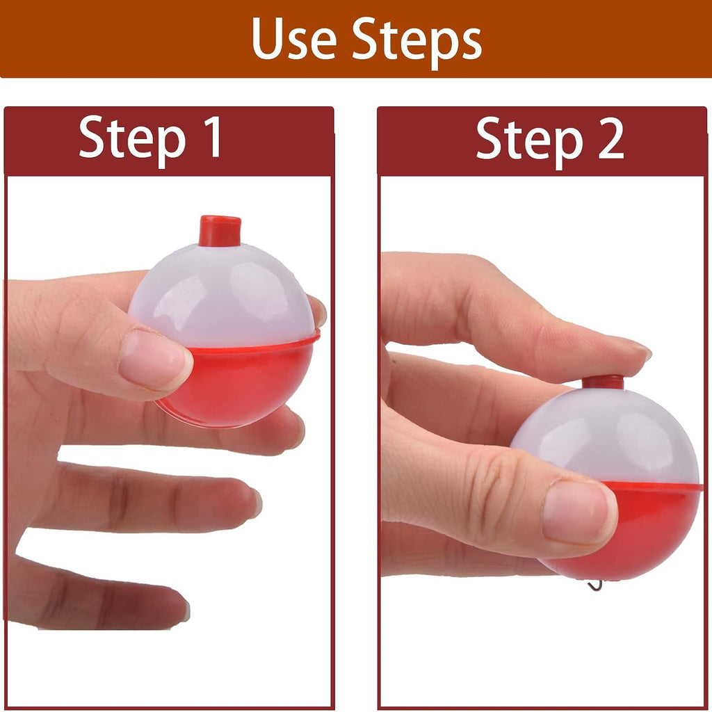 Fishing Bobbers Hard ABS Push Button Round Buoy Floats Snap-on Bobbers