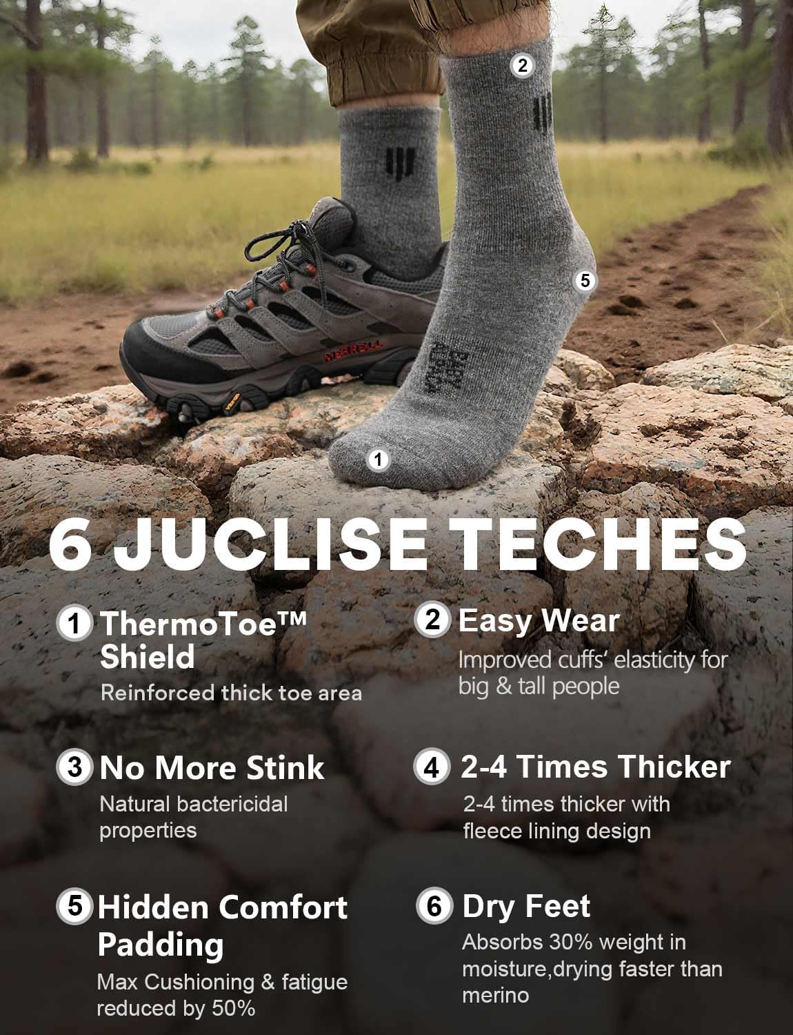Juclise Baby Alpaca Wool Lightweight Micro Crew Socks for Men & Women