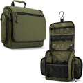 VENTURE 4TH Hanging Travel Toiletry Bag, 18 Compartments - Forest Green