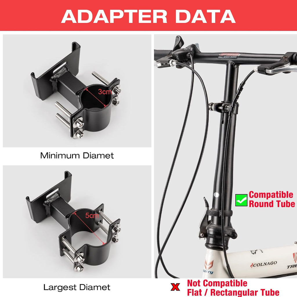 CXWXC E-Scooter Front Basket with Handle, Quick-Release Handlebar Bracket Detachable Scooter Basket for E-Scooters, Folding & Kick Scooters