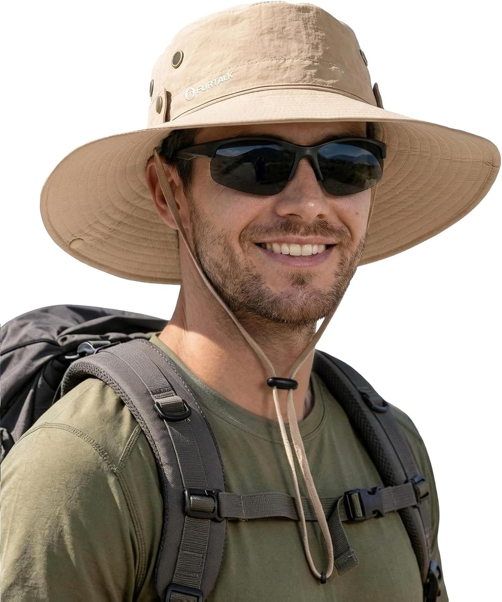 FURTALK Sun Hats for Men Fishing Hat UPF Protection Wide Brim Bucket Hat