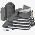 CherryNow 7 Set Compression Travel Packing Cubes for Suitcases, Grey