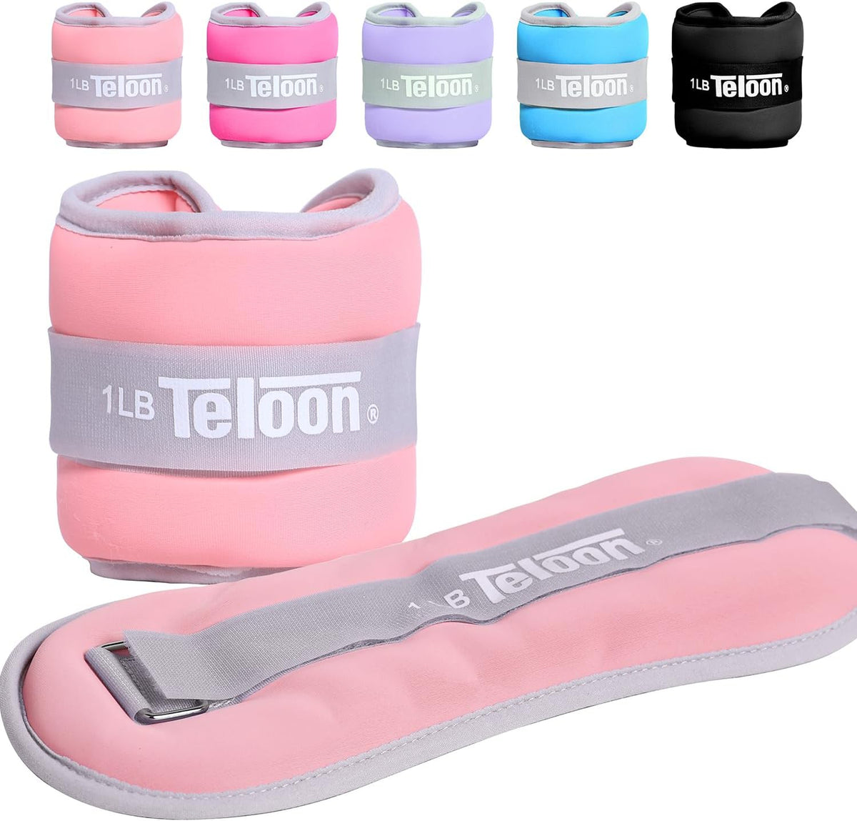 Teloon Ankle Weights Wrist Leg Arm Weights for Women Men with Adjustable Straps