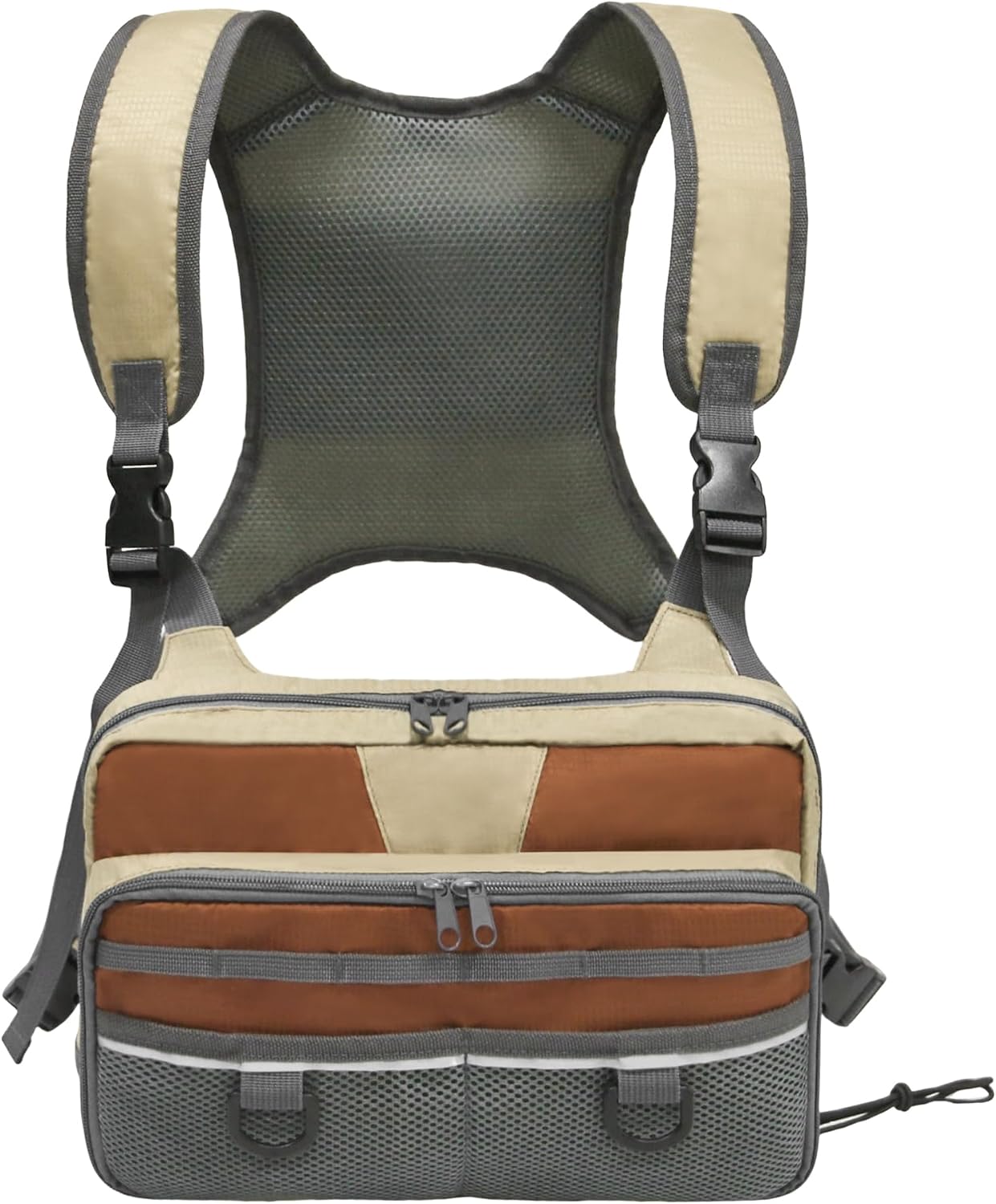 MYDAYS Fishing Chest Pack, Fly Fishing Bag for Men and Women, Tackle and Fly Boxes Storage Pack, Hunting Binocular Pack (Green)