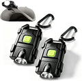 lexall H8 2 Pack Keychain Flashlight, 500LM USB-C Mini Light with Cap Clip