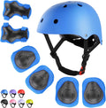 WayEee Kids Bike Helmet Set Knee Pads Adjustable Protective Gear, 3-14 Age