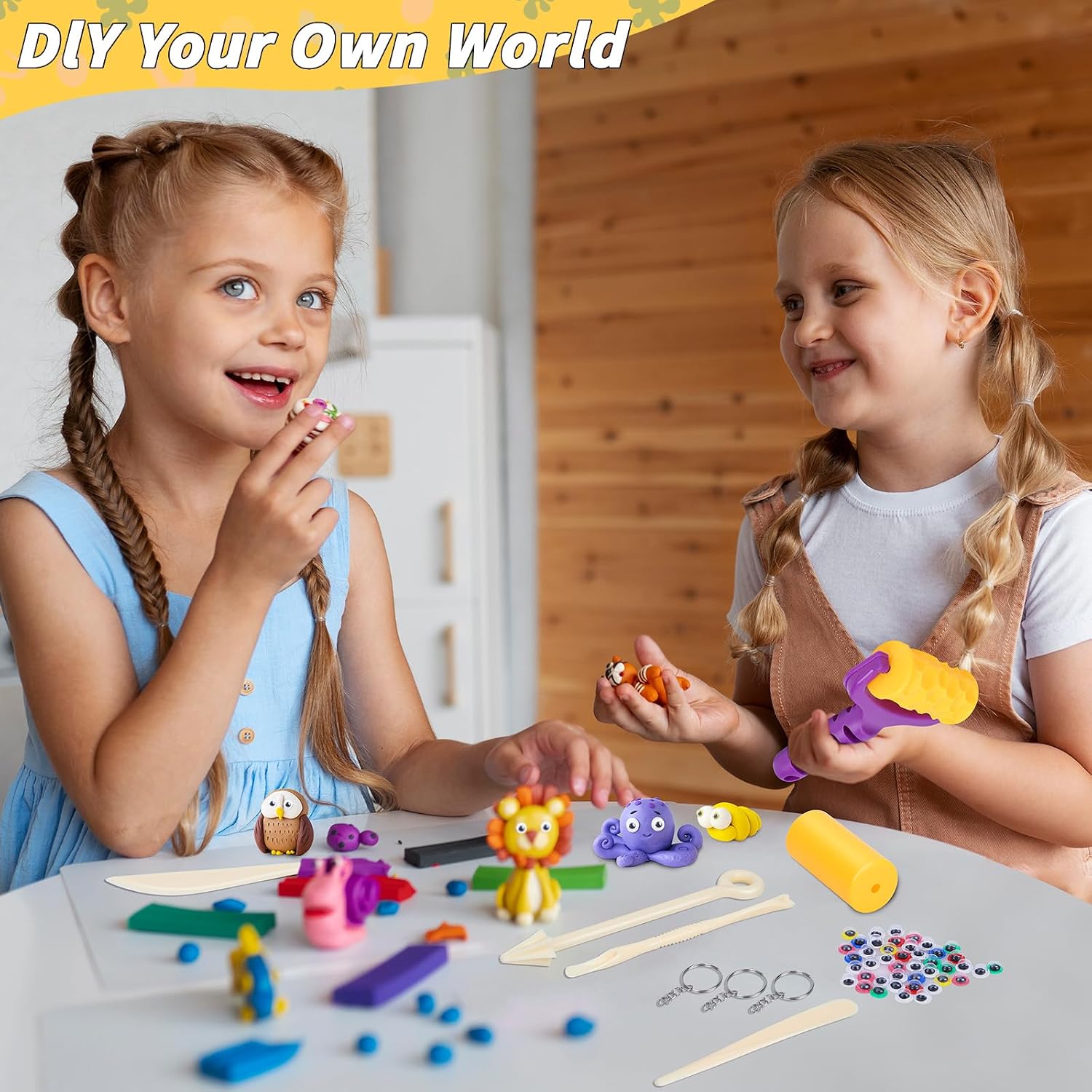 169 Pcs Air Dry Clay 120 Colors Modeling Model Magic Clay for DIY Molding Starter Kit with Sculpting Tools,Ultra Light Soft Non-Toxic Arts & Crafts Gift for Boys Girls Birthday Party Favors