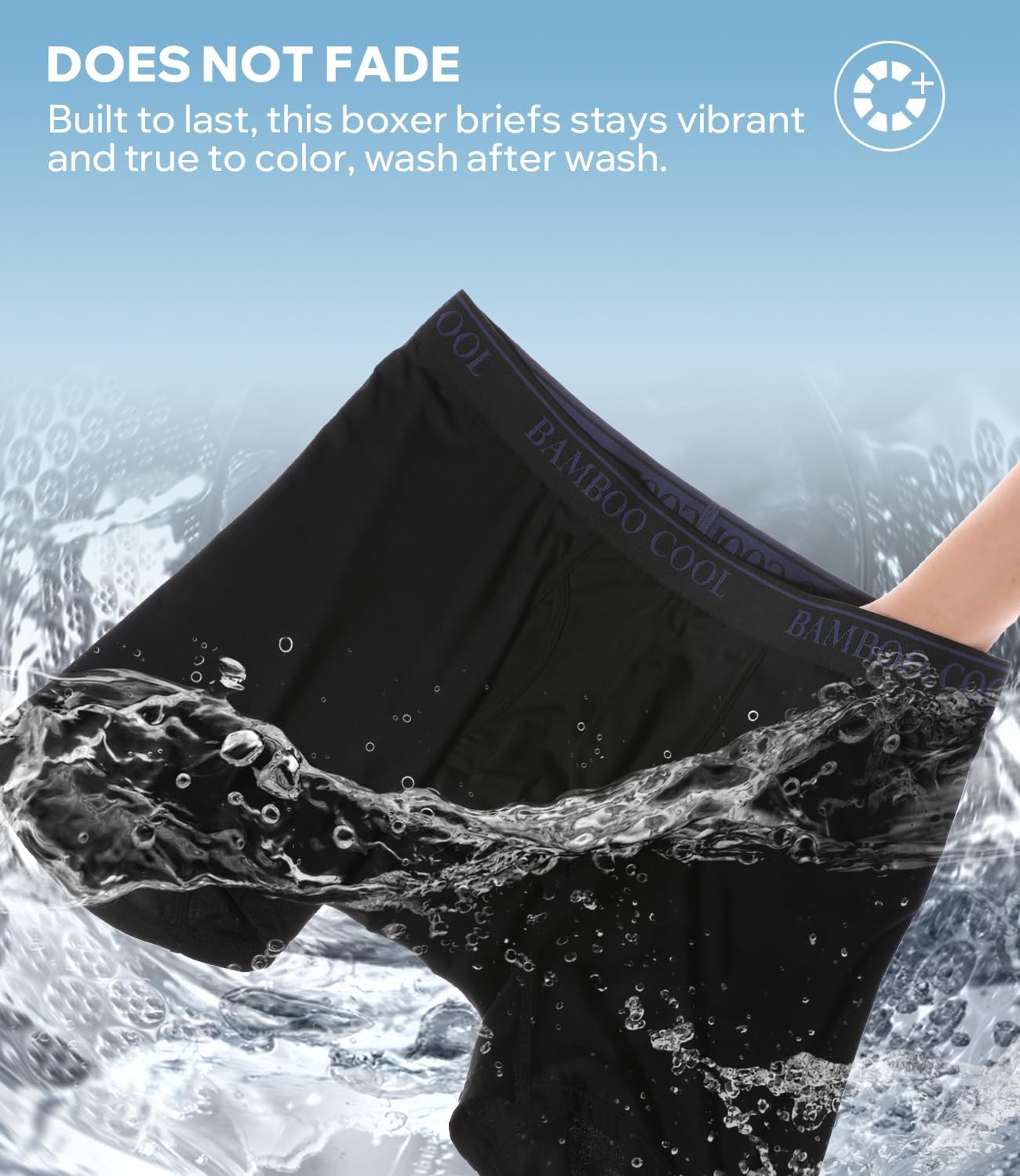 BAMBOO COOL Men's Boxer Briefs Ultra Breathable Underwear Multipack