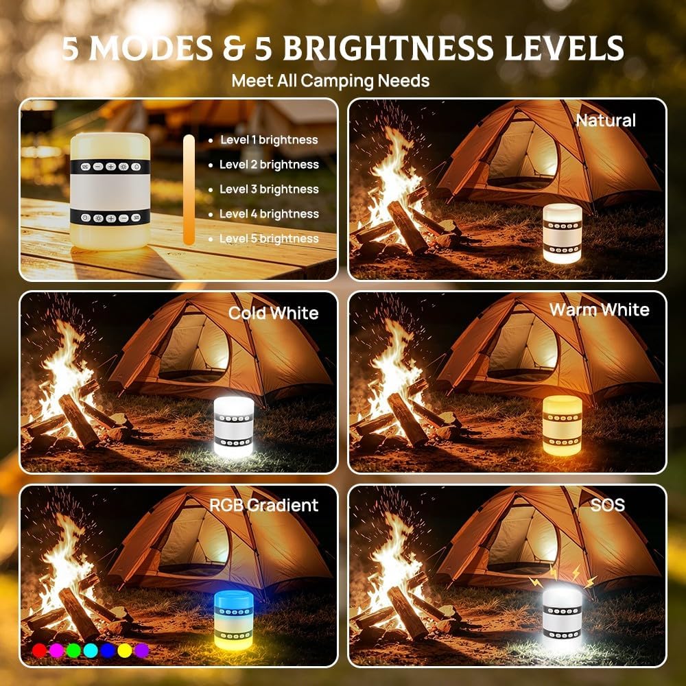 Dual Camping Lantern & Night Light Super Bright LED Camping Light