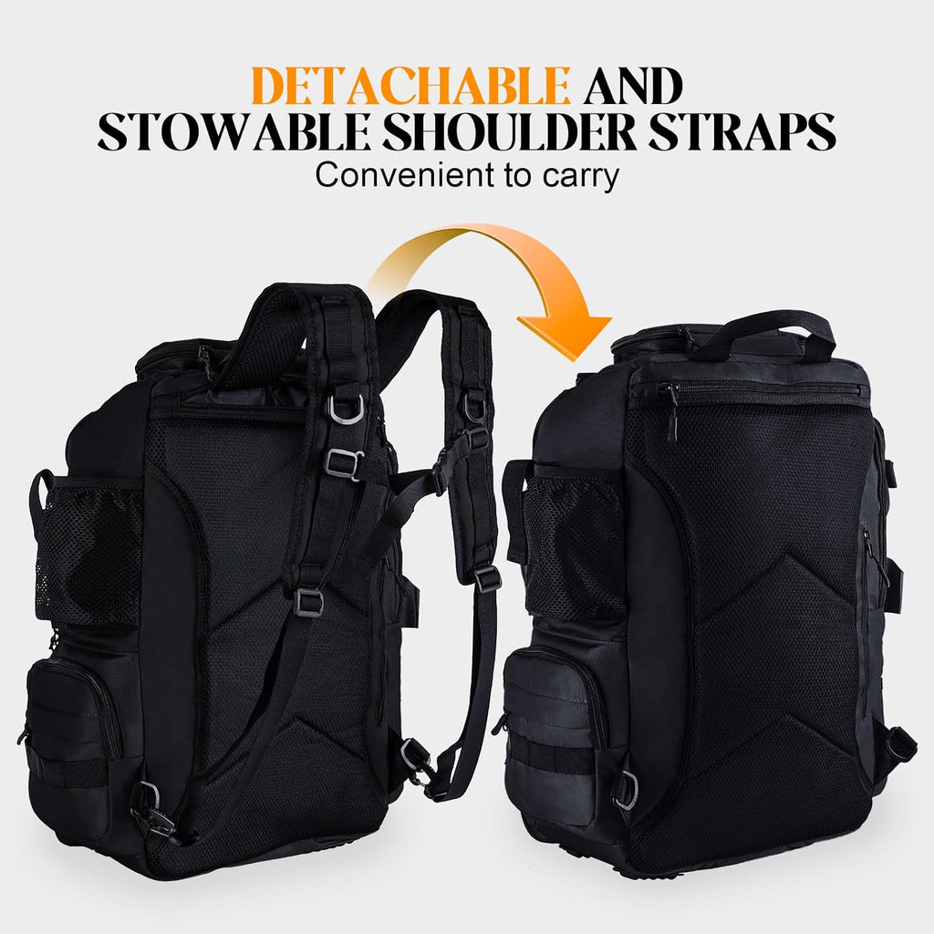 Goture 40L Black Fishing Tackle Backpack w/Cooler & fishing tackle boxes
