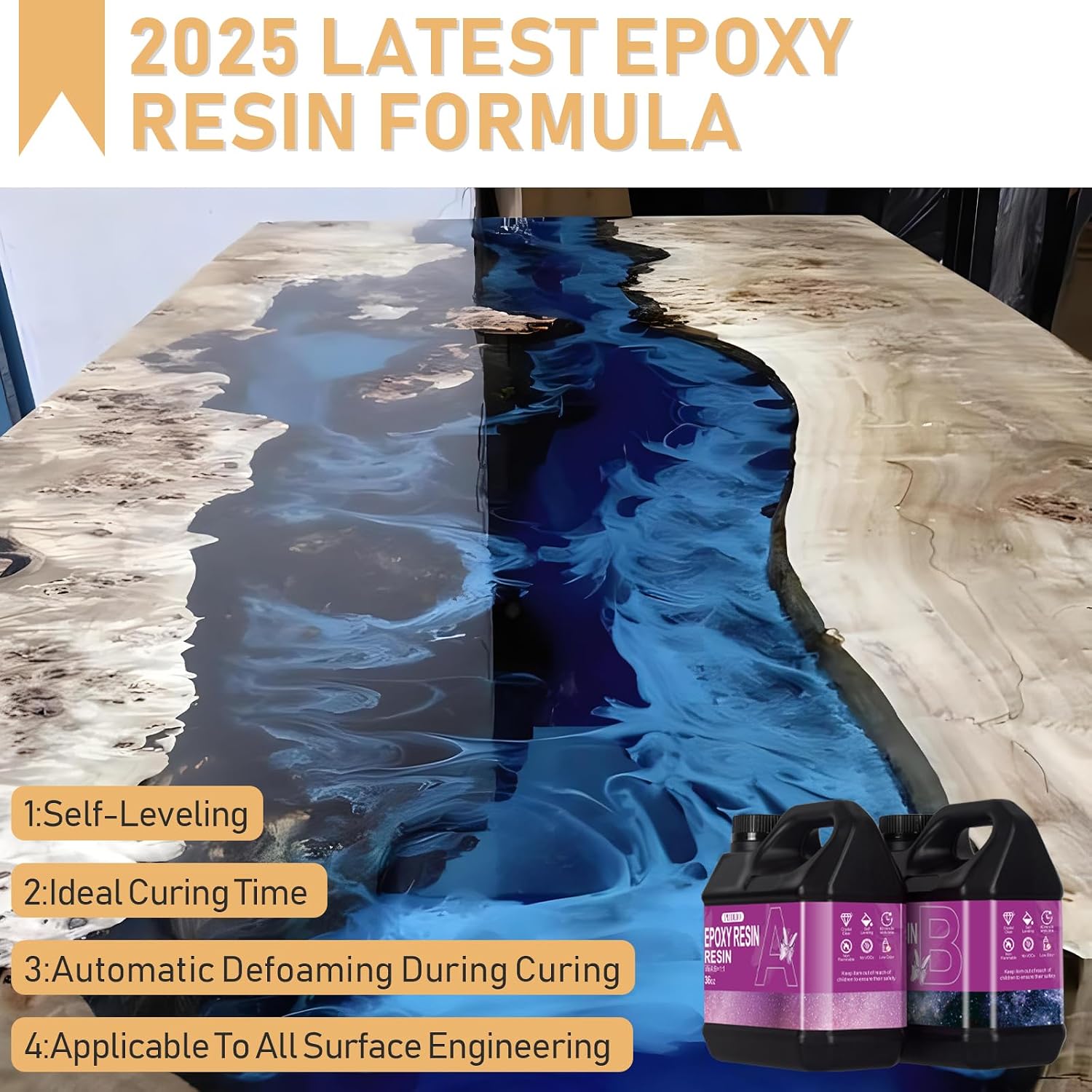 Puduo Epoxy Resin Kit 72OZ, Newly Formulated Crystal Clear Epoxy Resin