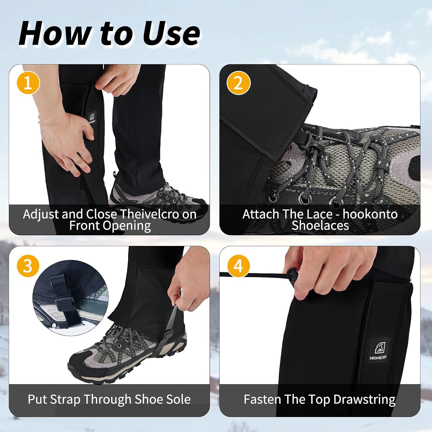 Leg Gaiters Waterproof Snow Boot Gaiters for Women Men