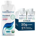 KATE FARMS Organic 1.4 High Calorie Shake, Strawberry, 20g Protein, 6 Pack