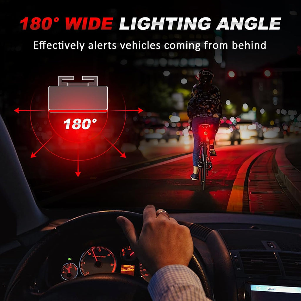 Ascher Bike Tail Lights, 2 Pack USB Rechargeable Bicycle Cycling Rear Light