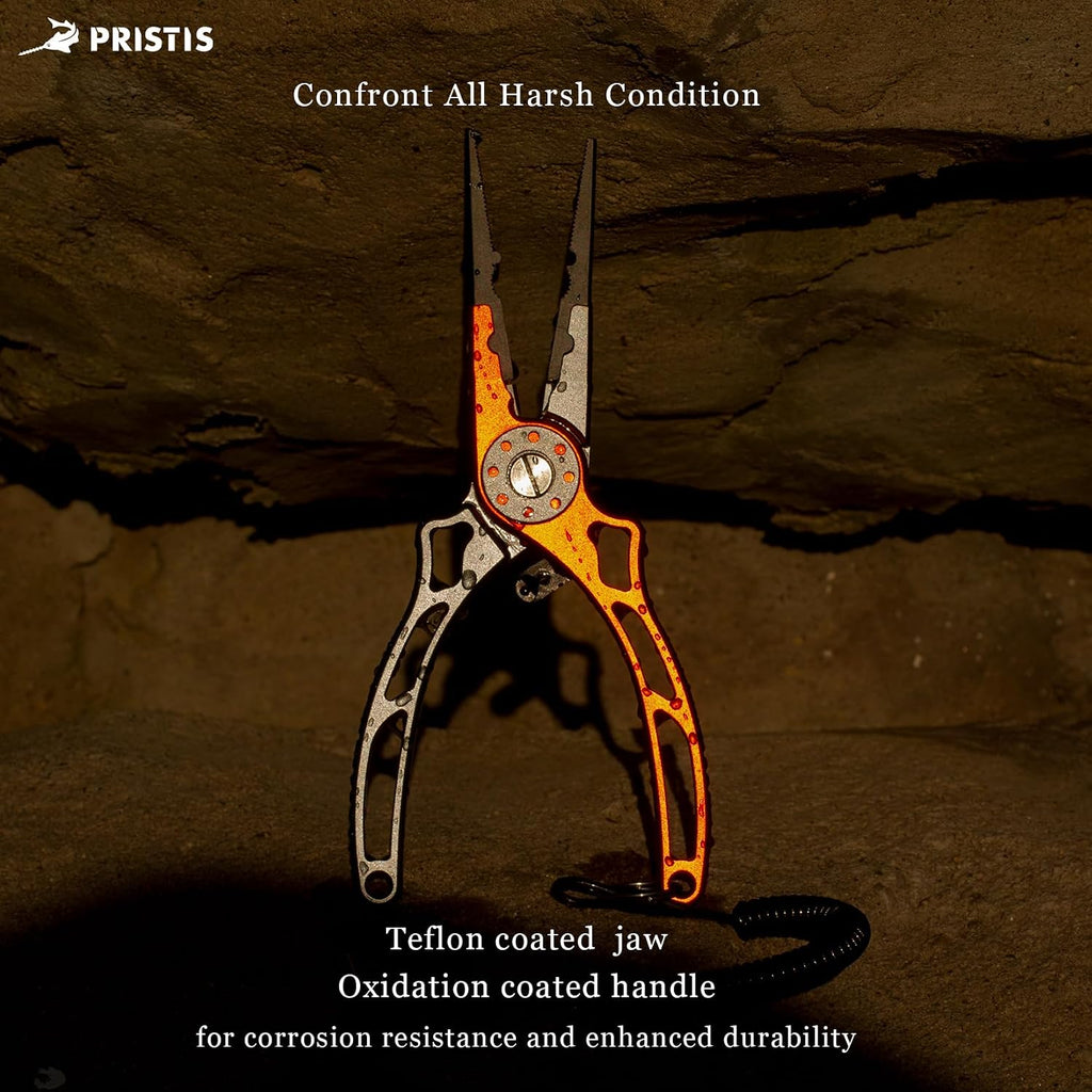 Pristis UTA II Fishing Pliers, Multi-Function Split Ring Hook Remover Gear