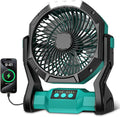 Portable Rechargeable Fan, 20000mAh Battery Powered Camping Fan with LED Light & Hook, 270° Adjustable, 4-Speed, 4H Timer Camping Essentials for Outdoor Tent Travel BBQ Car_Blue