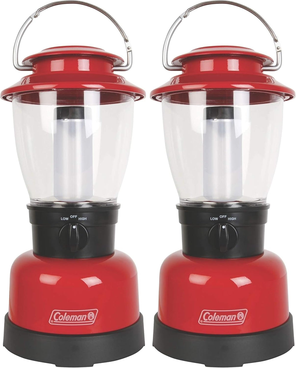 Coleman 400L LED Lantern, Water & Impact-Resistant Lantern with Carry Handle, Lifetime LED Lights Never Need Replacing, 4D Battery not Included