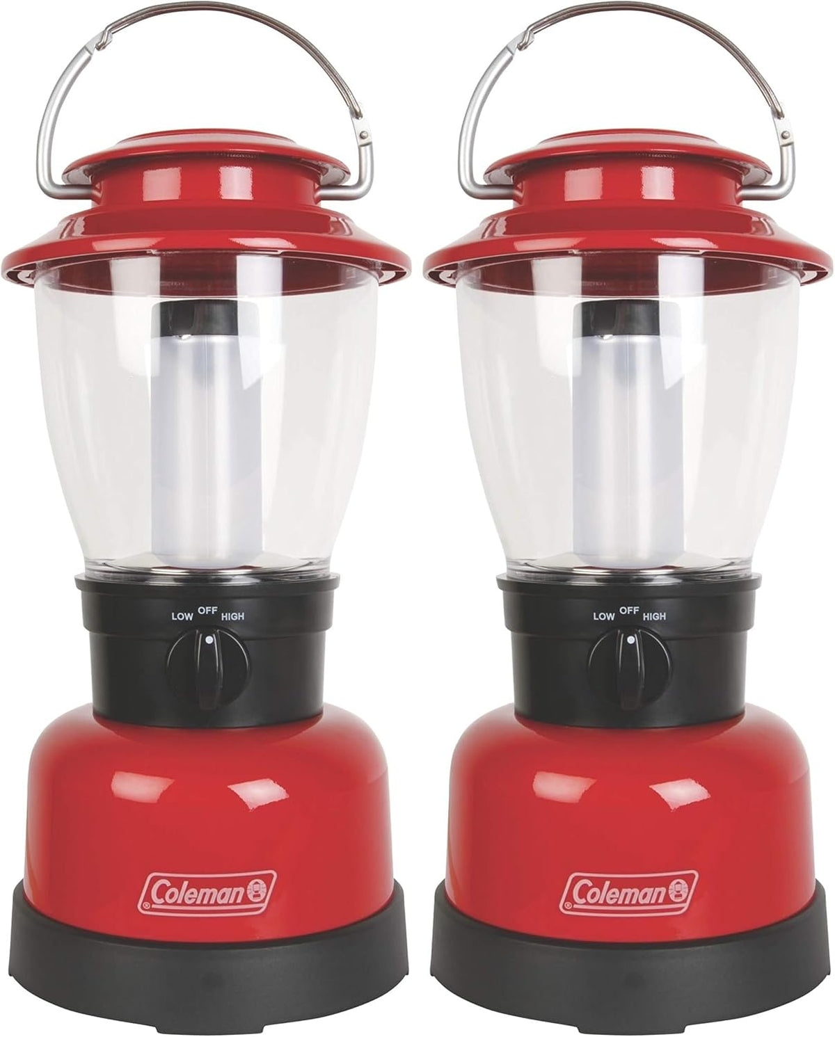 Coleman 400L LED Lantern, Water & Impact-Resistant Lantern with Carry Handle, Lifetime LED Lights Never Need Replacing, 4D Battery not Included