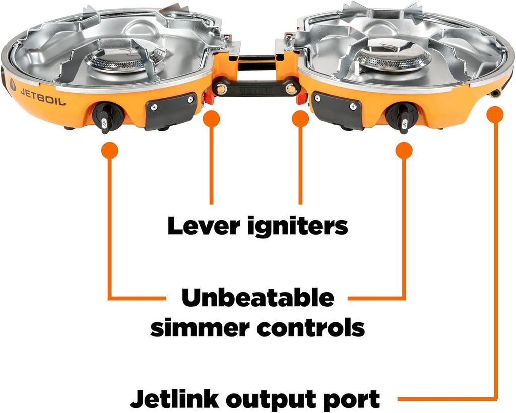 Jetboil Genesis Basecamp Backpacking and Camping Stove Cooking System with Camping Cookware