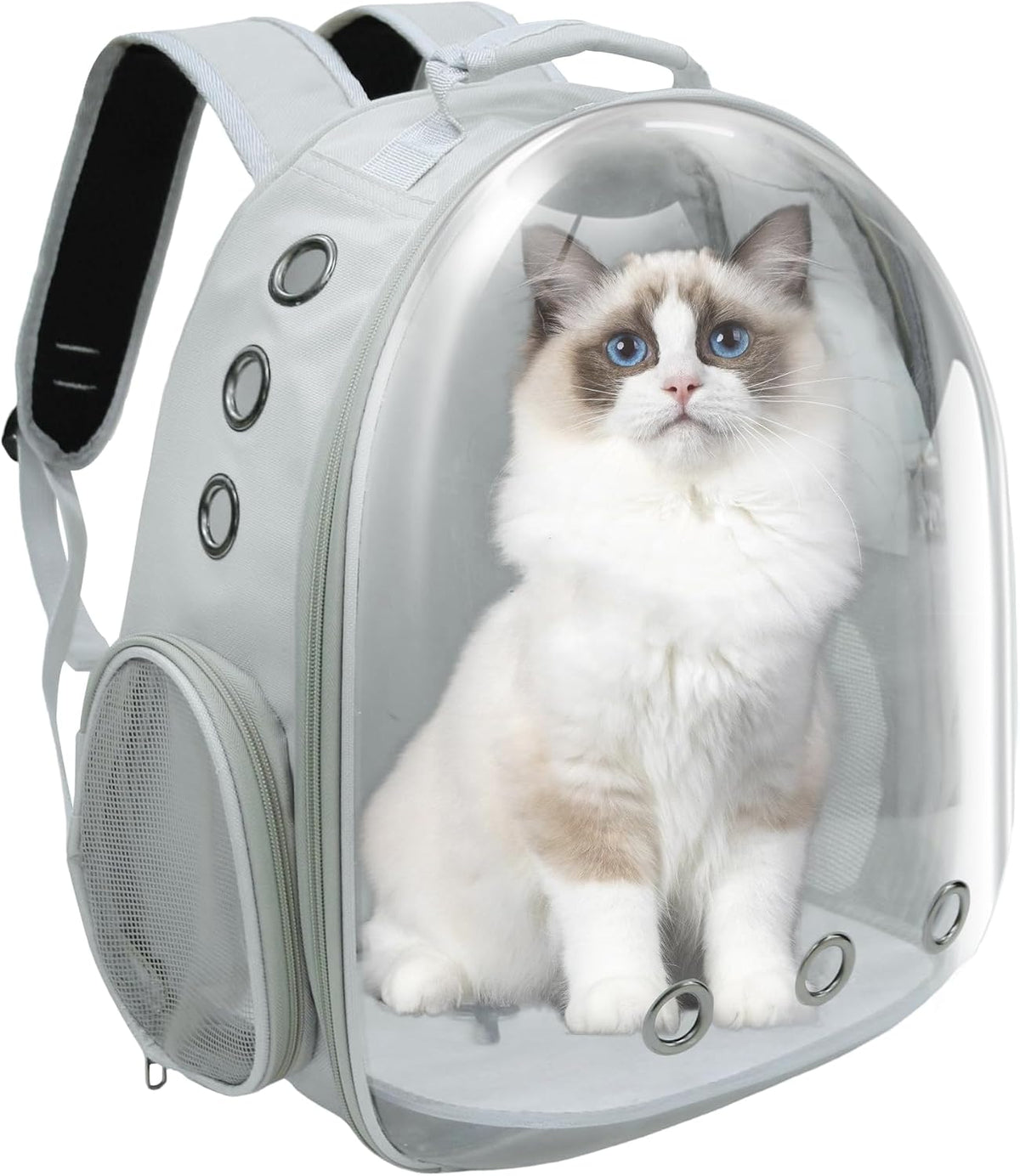 Cat Backpack, Airline Approved Bubble Carrying Bag for Small Medium Dogs Cats, Space Capsule Pet Carrier Dog Hiking Backpack Travel Carrier(Black)