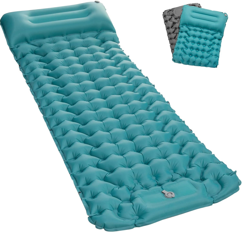 Camping Sleeping Pad 4" Extra Thick Ultralight Inflatable Sleeping Pad