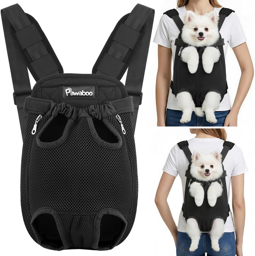 Pawaboo Dog Backpack Carrier, Front Chest Carrier for Small Dogs