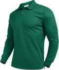 Deyeek Men's Long Sleeve Polo Shirts, Quick Dry Golf Polo for Men