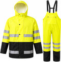 Rain Suit For Men & Women Waterproof Heavy Duty Rain Gear Reflective Jacket for Fishing Outdoor Work Raincoats