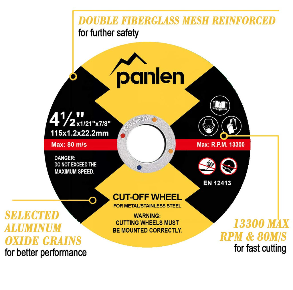 Metal Cut Off Wheels for Angle Grinder, 25 Pack 4.5" 7/8" Arbor