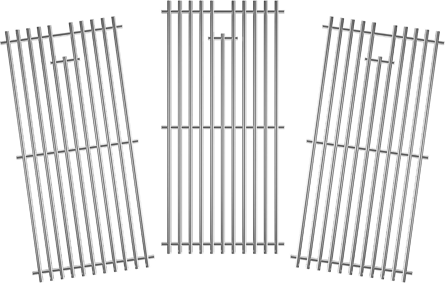 Grill Grates for Charbroil Advantage 4 Burner 463343015 463344015 463344116 463240015 Gas2coal 463340516, Replacement Parts for CharBroil G460-0500-w1, G530-b700-w1, 16-15/16inch, Stainless Steel
