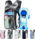 Hydration Backpack,Water Backpack with 2L Water Bladder,Festival Essential-Rave Hydration Pack,Lightweight Insulation Hydropack for Outdoor,Hiking,Running,Biking,Music Festival for Men Women