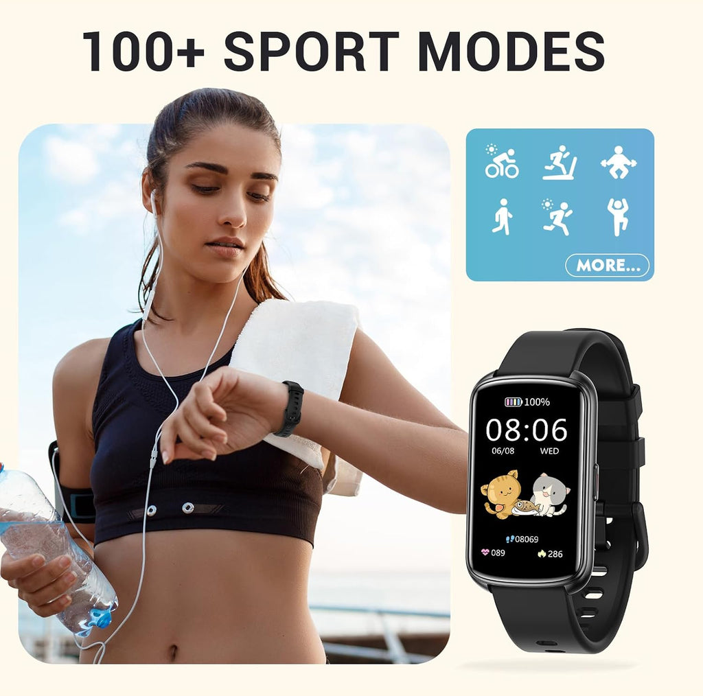 Fitness Tracker, 1.47"Smartwatch with Heart Rate&SpO2 for Android iOS