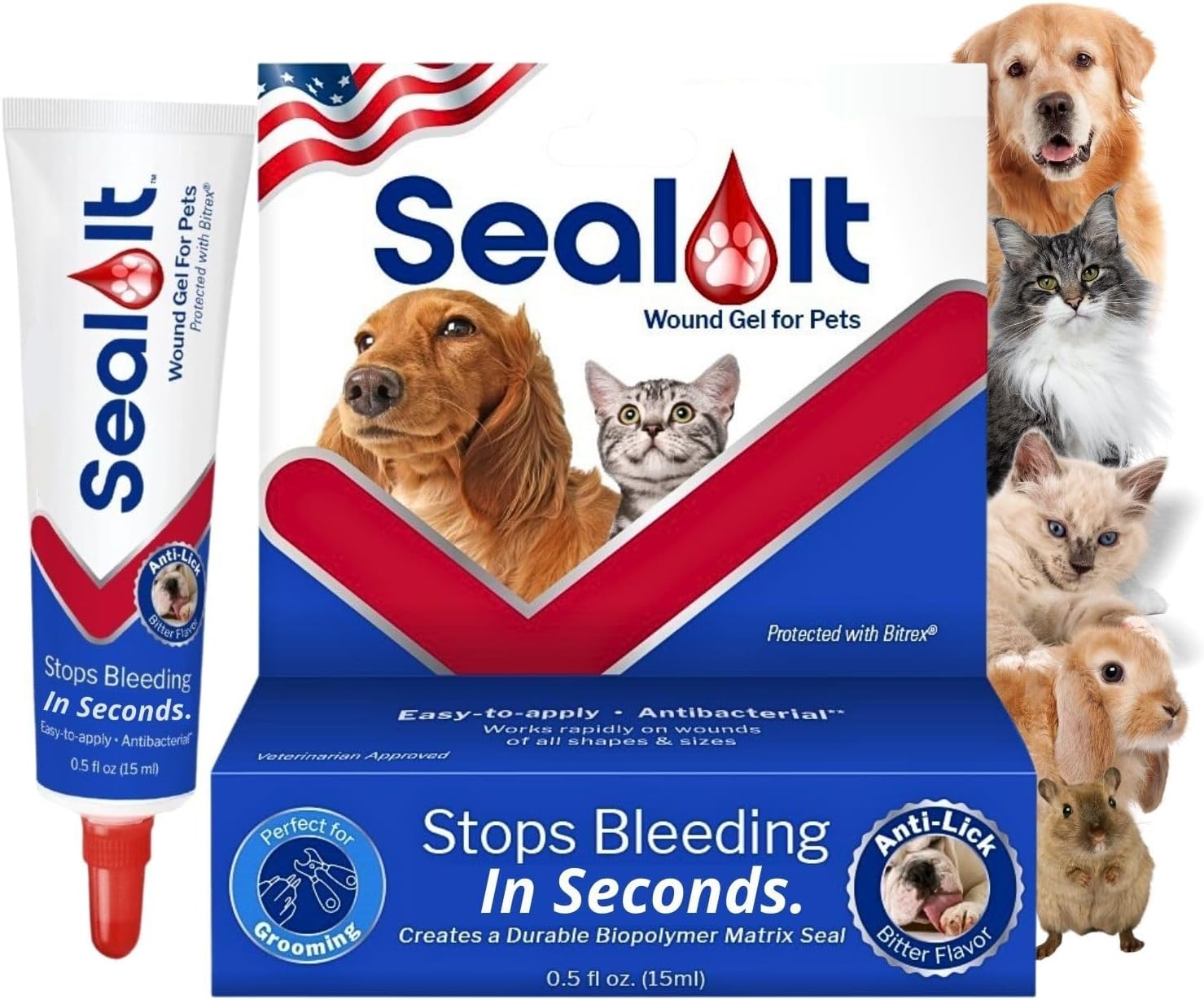 Dog Wound Care Gel for Pets, Styptic Powder Alternative