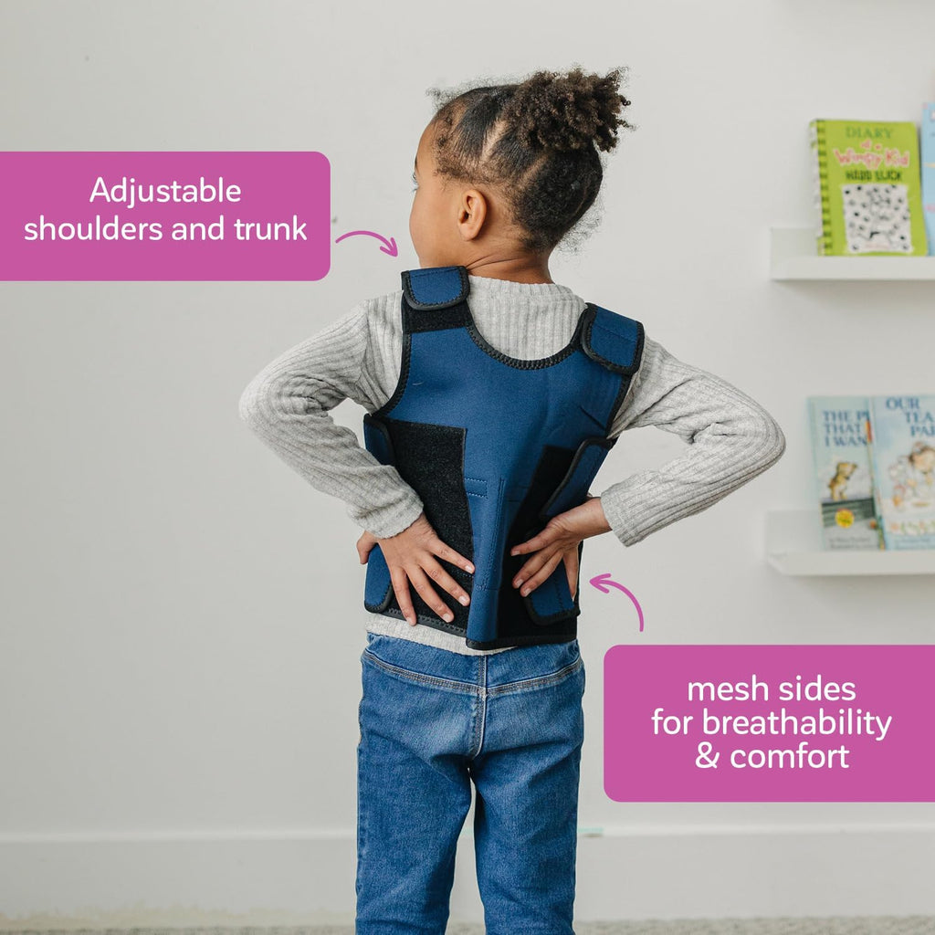 Fun and Function - Red Weighted Compression Vest for Kids & Adults - Calming Sensory Compression Vest for Kids - Weighted Vest for Sensory Needs - Toddlers, Kids, Teens & Adults Sizing