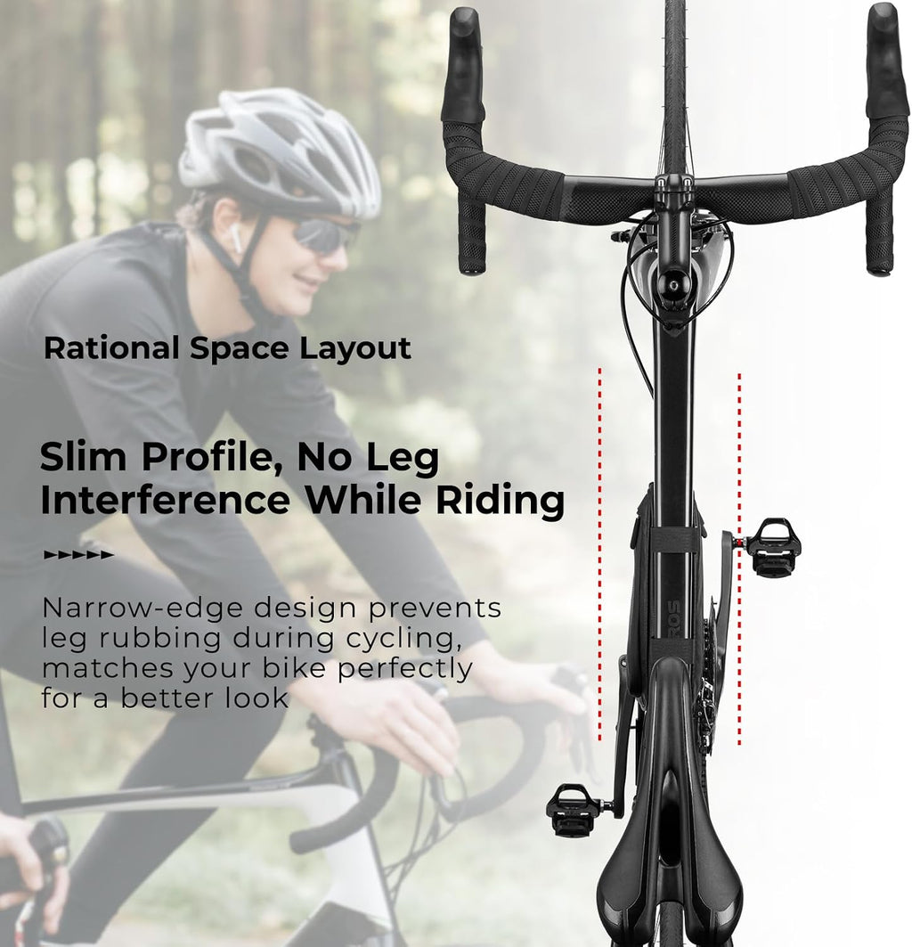 ROCKBROS Bike Triangle Frame Bag Waterproof Top Tube Bag with Keel Support