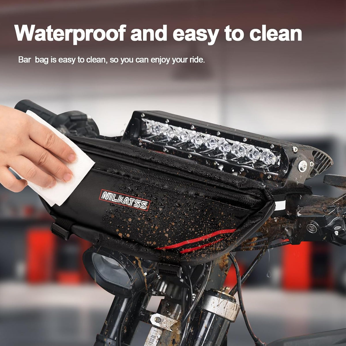 Nilkatss Waterproof Dirt Bike Handlebar Tool Bag Fits Sur Ron & Talaria