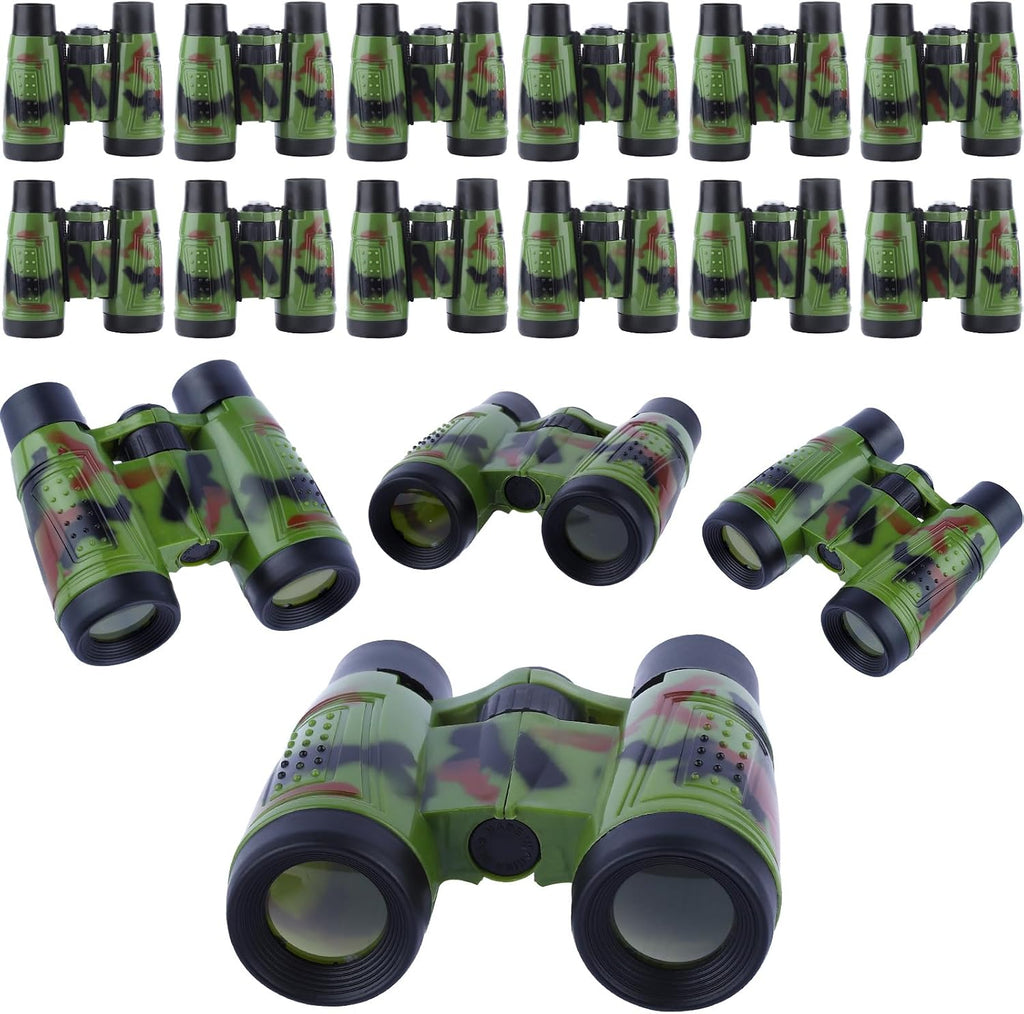 ASONA 24 PCS Binoculars for Kids with Neck String, Bulk Toy Binoculars Nature Exploration Toys Safari Jungle Animal Theme Party Favors for Bird Watching Camping Hunting Hiking Supplies