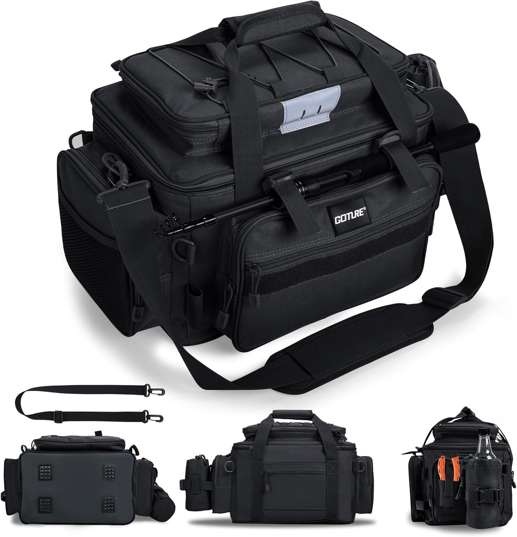 Goture Fishing Tackle Bag, Freshwater Saltwater Large Fishing Bag