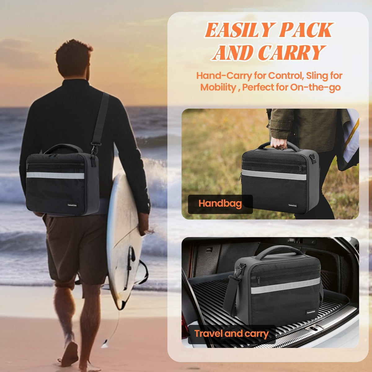 Paddle Board Pump Bag Compatible with Most SUP Electric Air Pumps, Bag Only