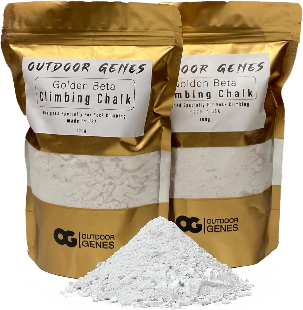 Rock Climbing Chalk Powder, 2-Pack 100 g Grip Chalk