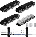 Blueweenly 4 Pcs Vertical Mount Fishing Rod Holders for Boat Vertical Fishing Rod Rack for Storage Pole Strap for Boat Deck