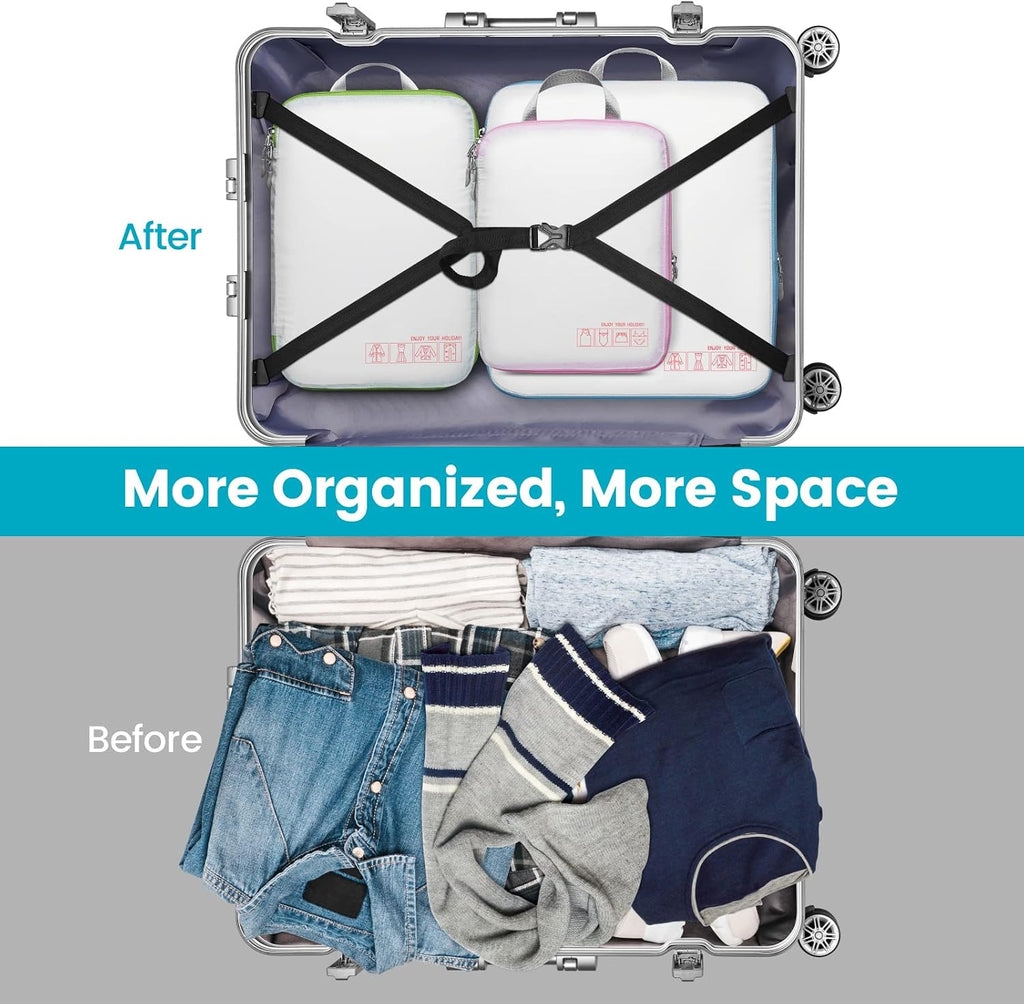 Cambond Compression Packing Cubes for Travel - Luggage Suitcase Organizer