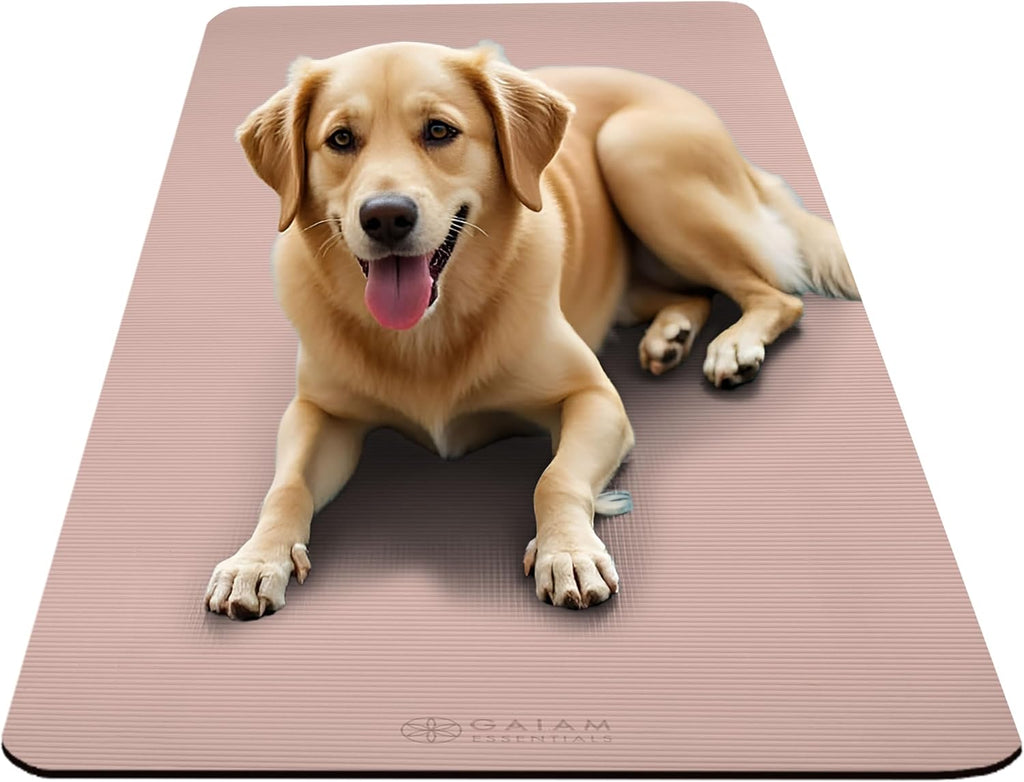 Gaiam Thick Yoga Mat, Exercise & Fitness Mat with Easy-Cinch Carrying Strap