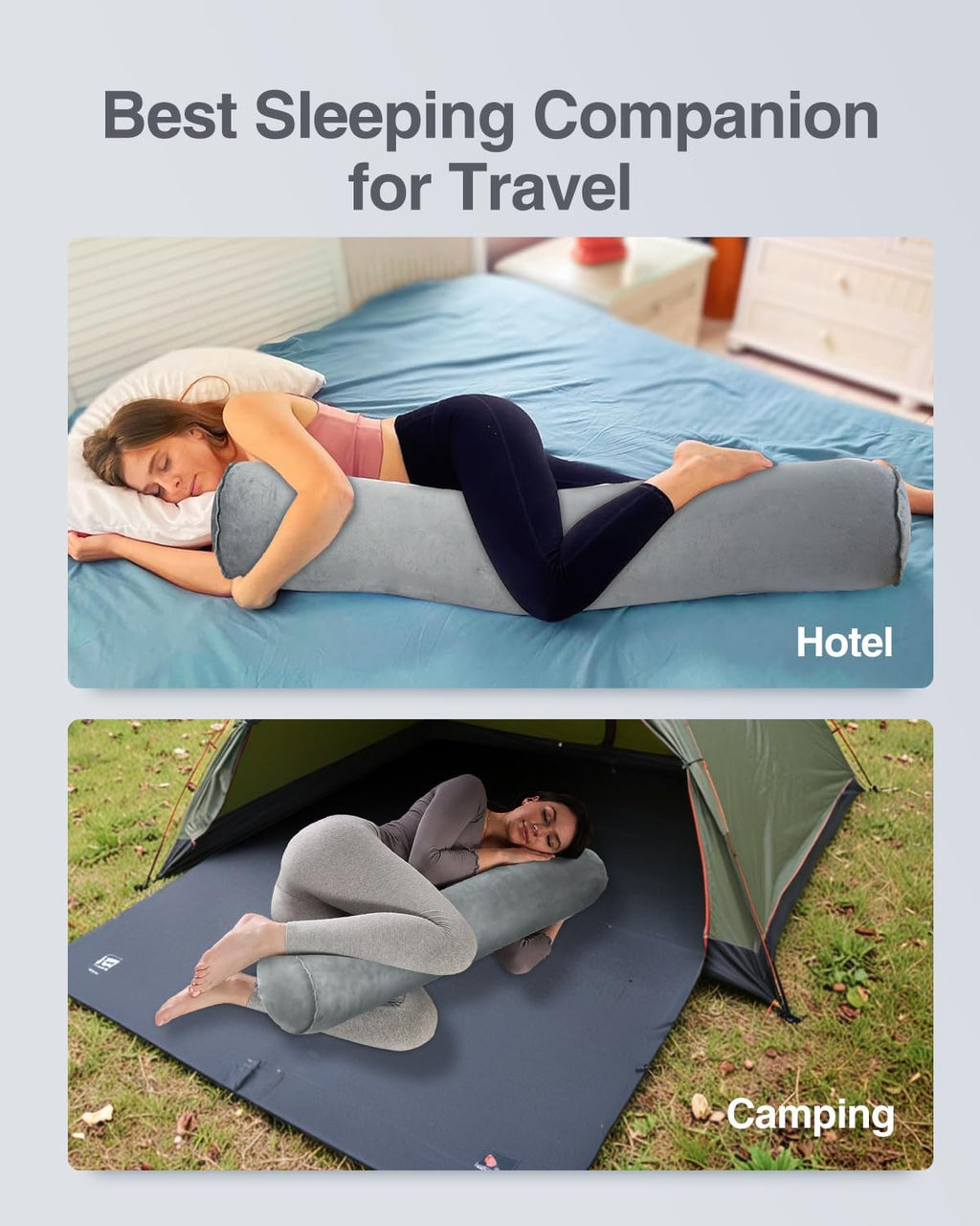 Luxtude Inflatable Body Pillow for Adults Kids, Travel Body Pillow