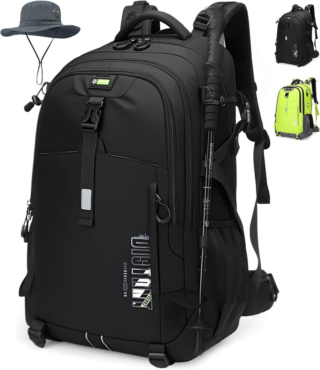 50L Hiking Backpack for Men Women, Waterproof Outdoor Daypack,Green