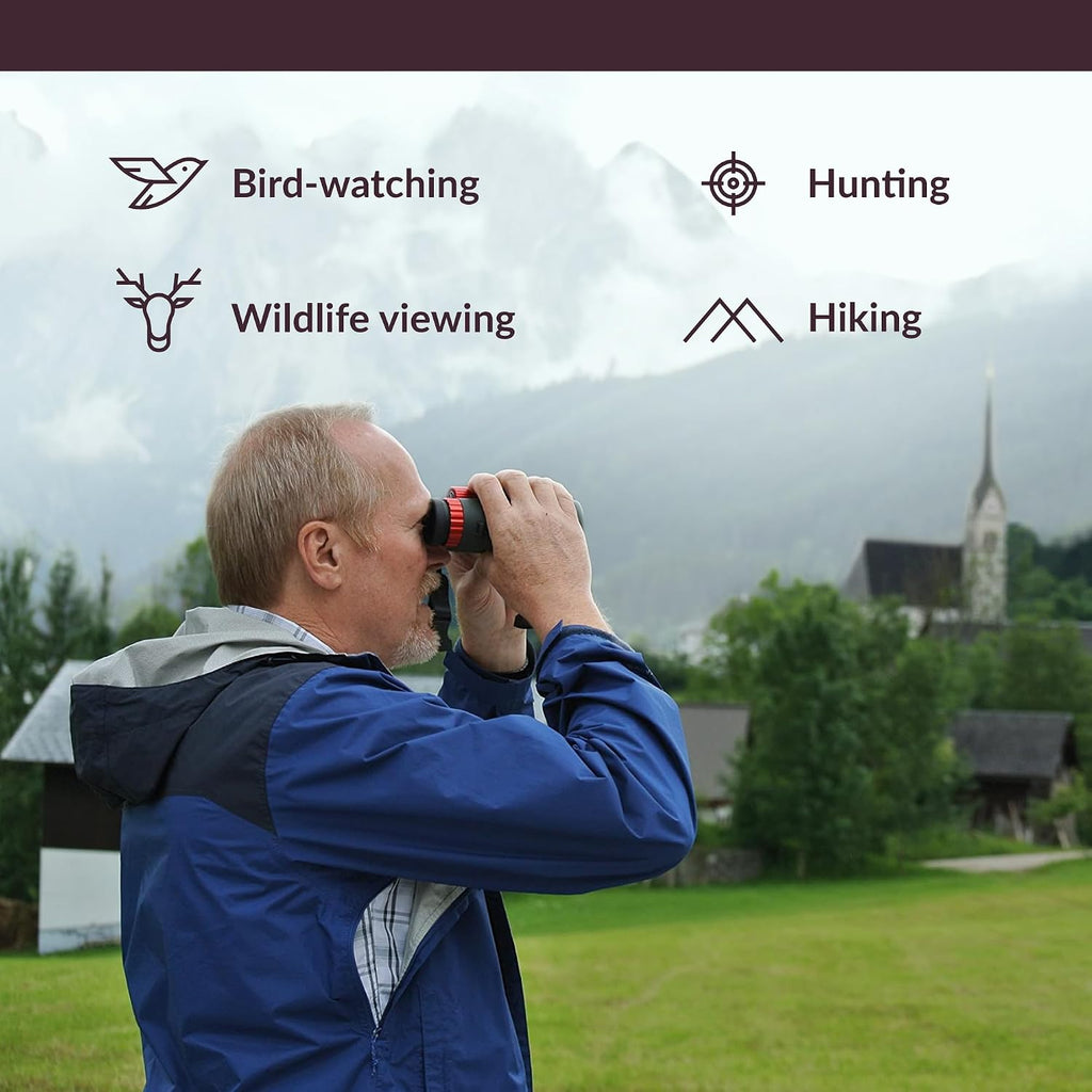 Oberwerk Sport ED 10x42 Professional Binoculars, Roof Prism, Fully Multi-Coated & Waterproof, Dielectric & Phase-Coated Prisms, Twist-Up Eyecups, Bird Watching, Hiking & Outdoor Use, Green