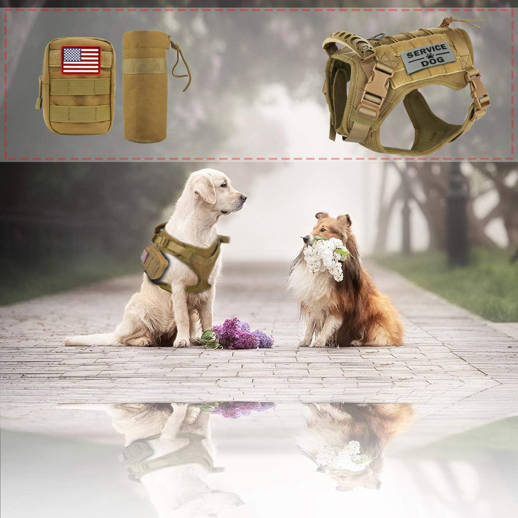 Tactical Dog Vest Training Outdoor Breathable Harness Military Pet Tactical Vest Detachable Pouches D Ring for Dog Leash