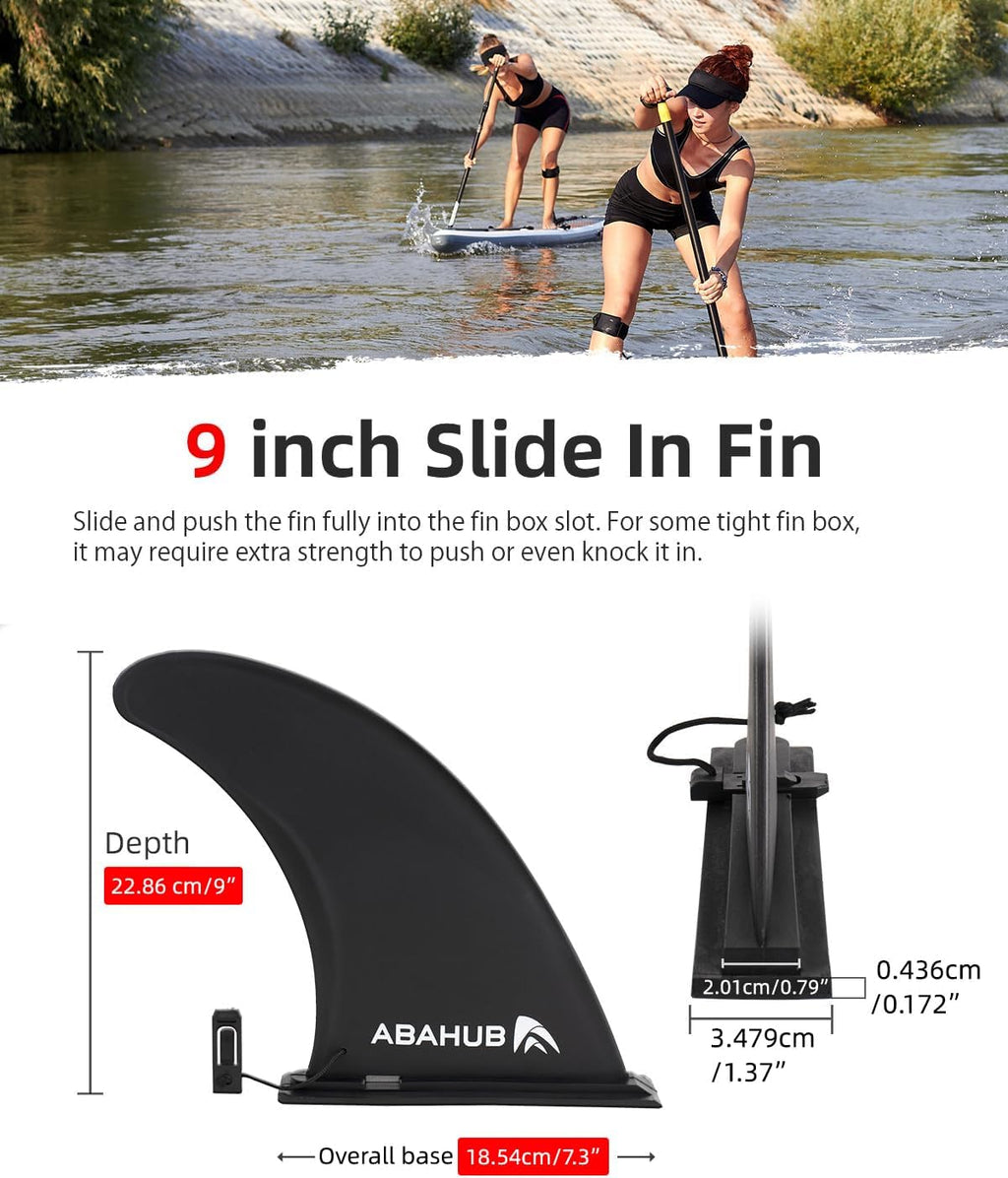 Abahub 9/10'' Paddleboard Fin with 1 Screw Replacement Single Center Fins